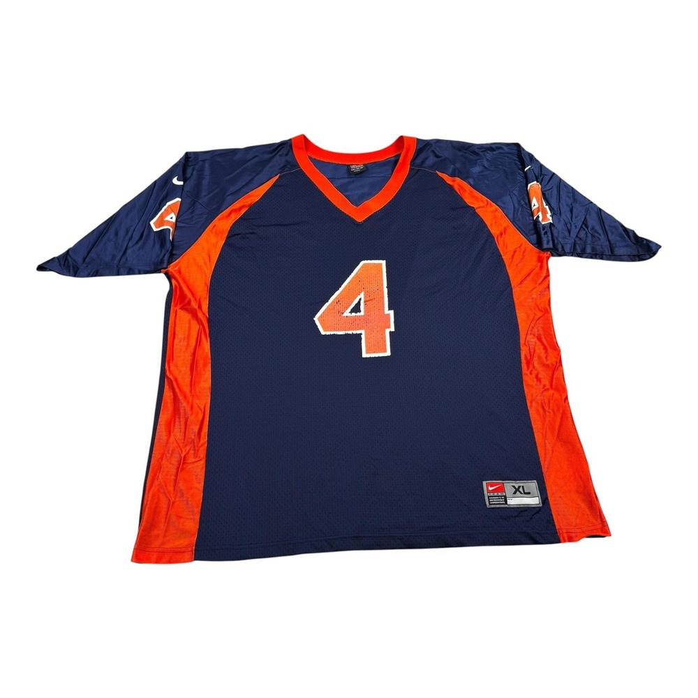 Nike K. Jackson Football Jersey Mens XL Blue Orange #4 Short Sleeve Illinois